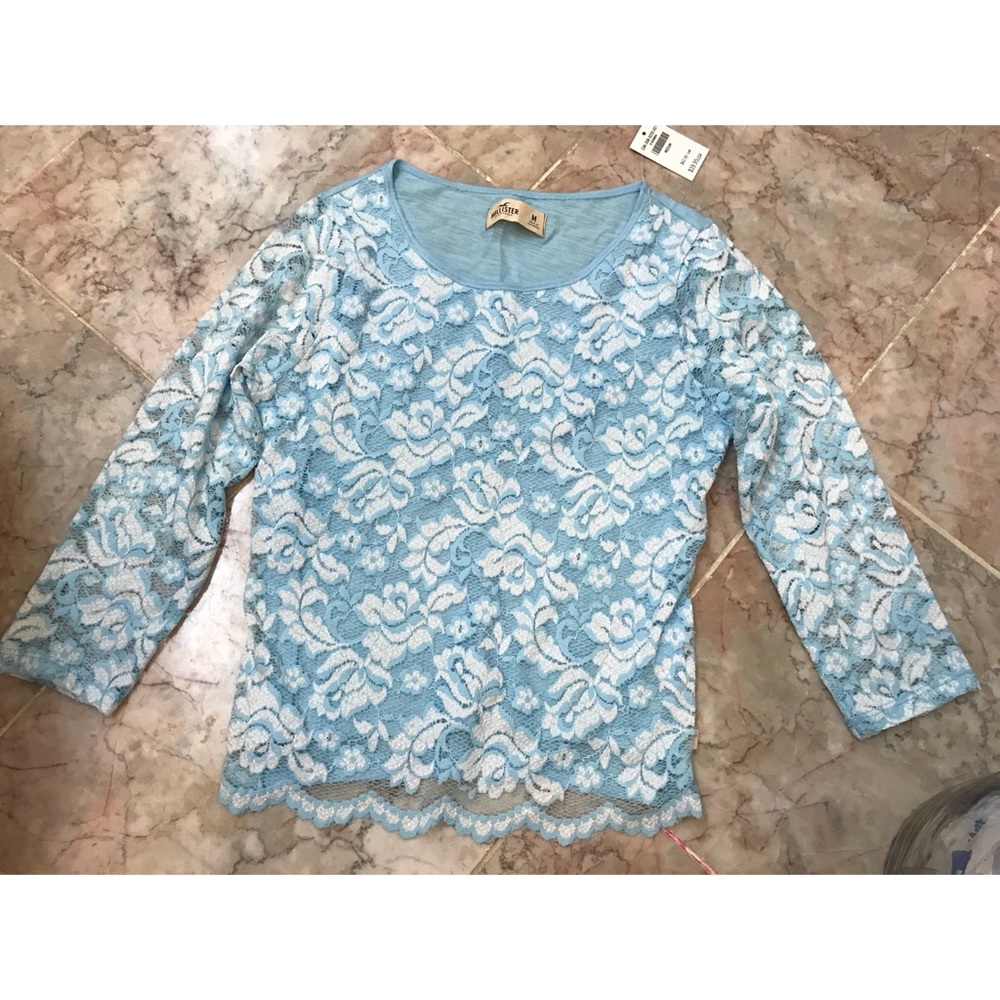 NWT Blue Lace Hollister Shirt